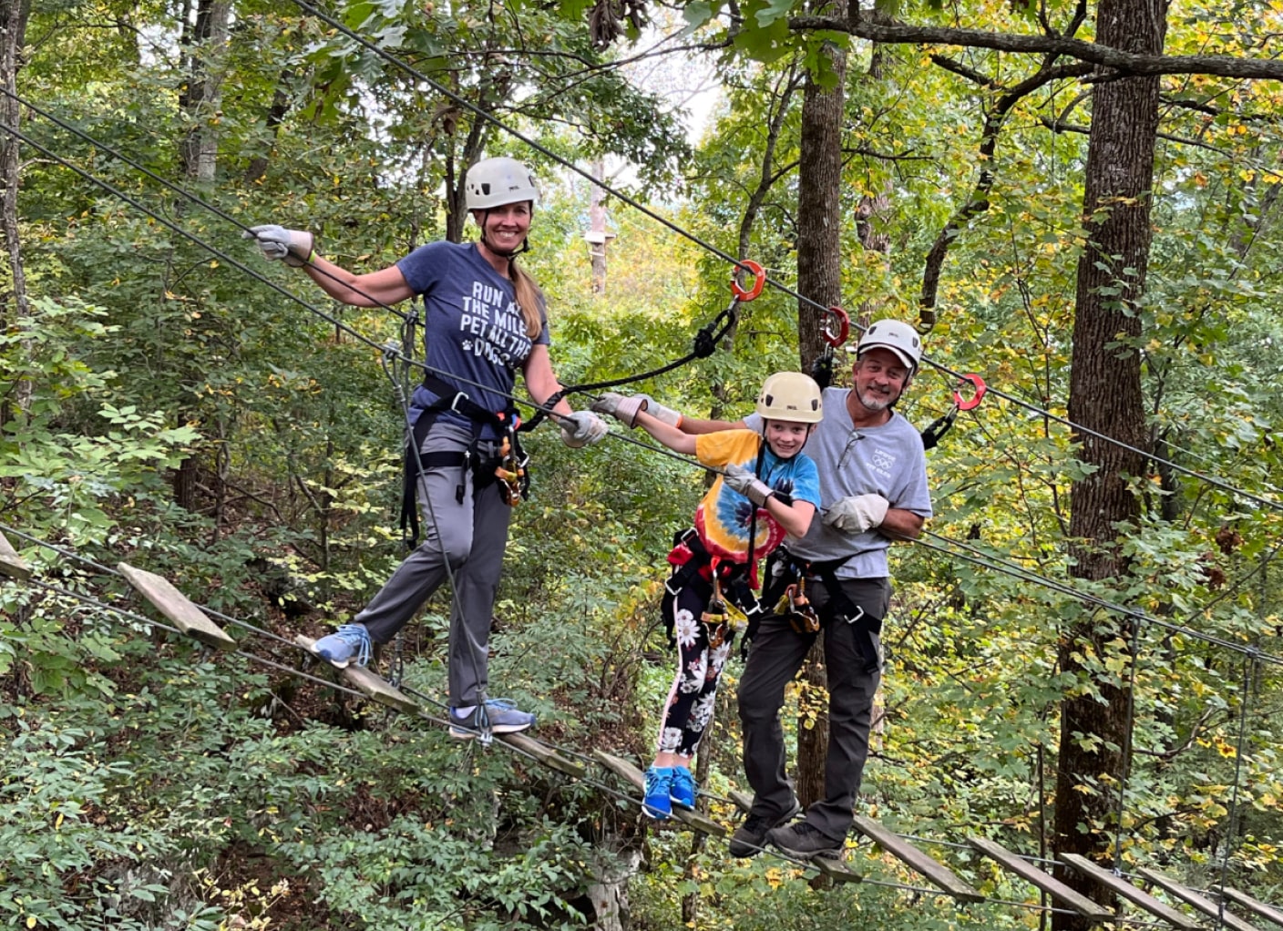 family fun while ziplining at lake guntersville